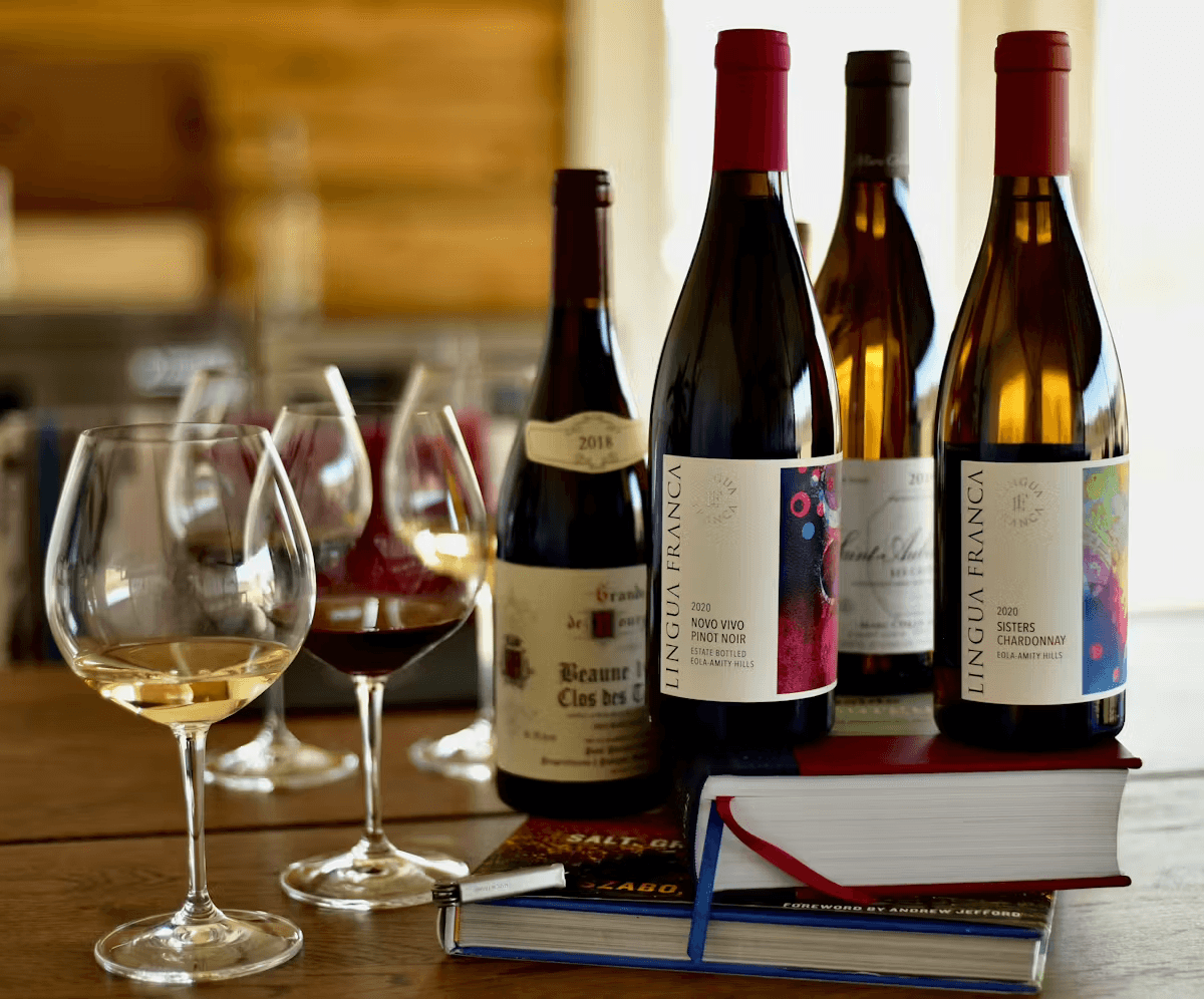 Lingua Franca Comparatif tasting experience in the Eola-Amity Hills