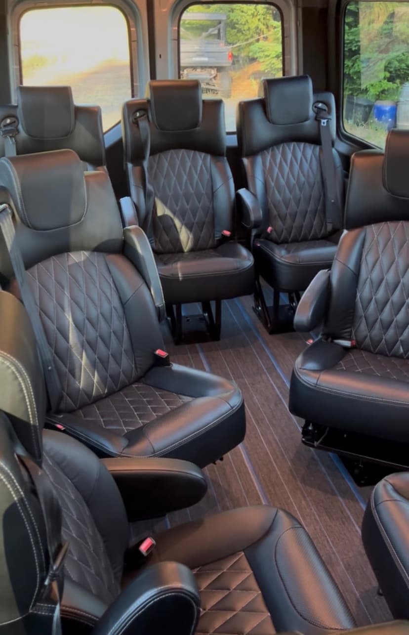 Hidden Vineyards Wine Tours luxury Sprinter van for private couples Oregon wine tours from Portland