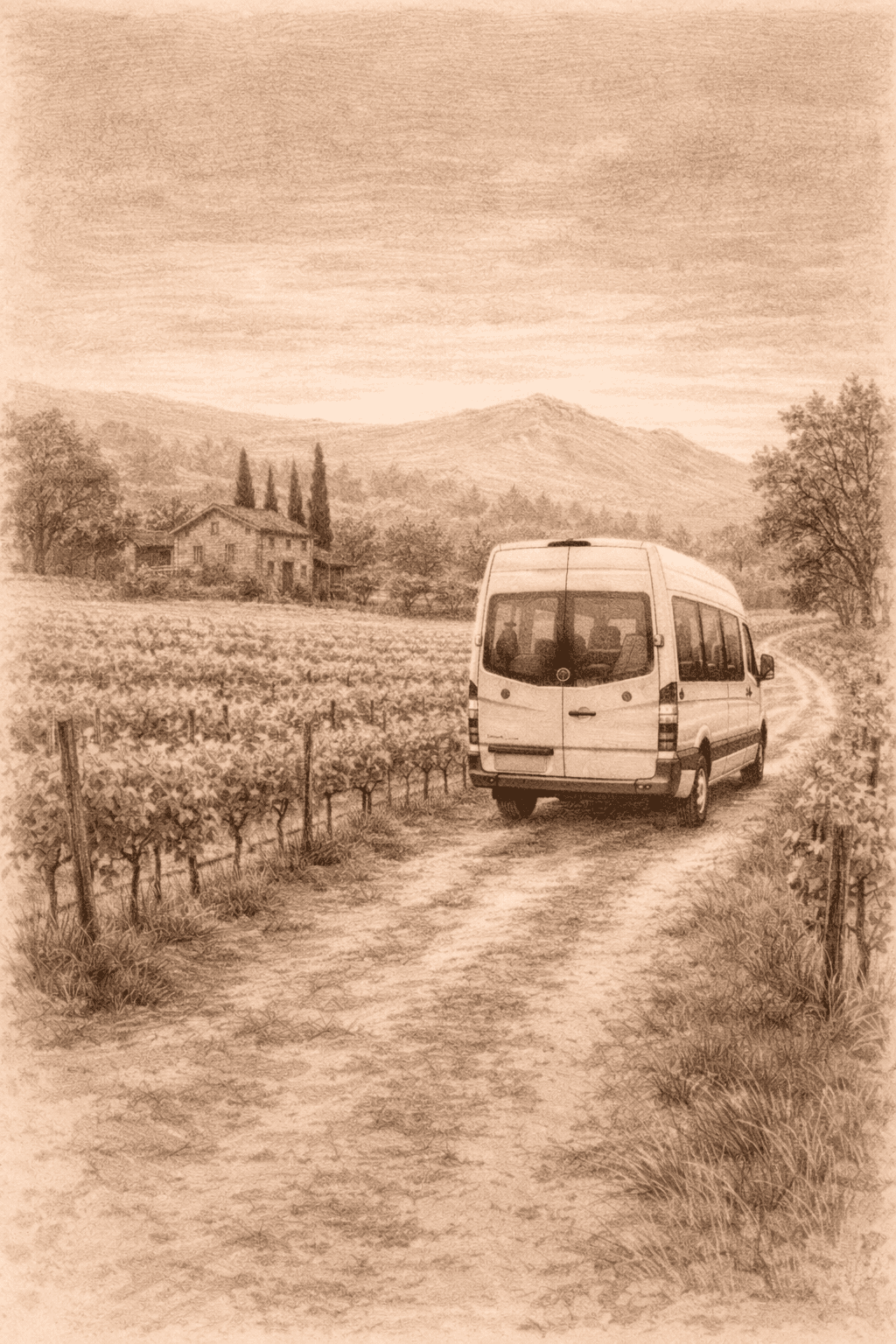 Hidden Vineyards Wine Tours private Sprinter van for Oregon wine tours in the Willamette Valley