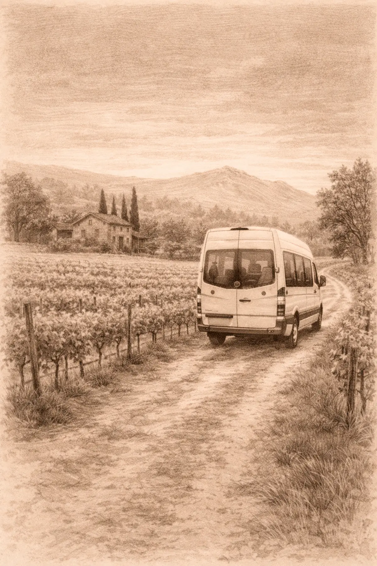 Hidden Vineyards Wine Tours private Sprinter van for Oregon wine tours in the Willamette Valley